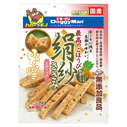 DoggyMan Silky Chicken Stick with Vegetable Treats for Dogs